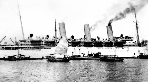 圖5：1920年在香港的客輪
