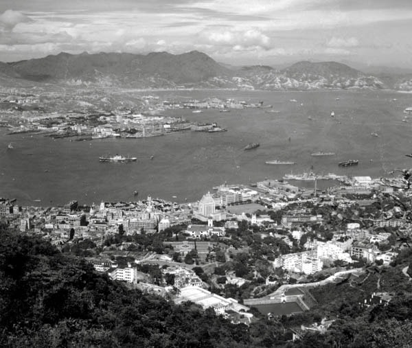 Plate 8: View of harbour from the Peak, 1946.