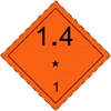 Label for Class 1 Dangerous Goods in Division 1.4
