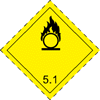 Label for Class 5.1 Dangerous Goods