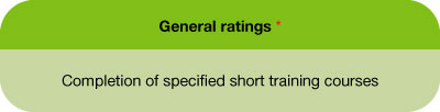 Completion of specified short training courses May serve as general ratings