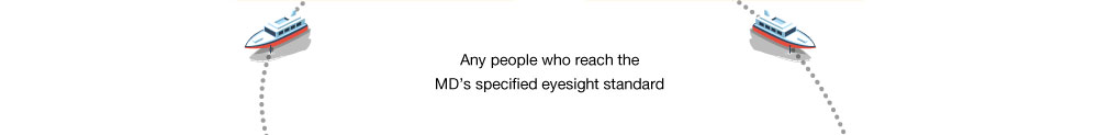 Any people who reach the MD’s specified eyesight standard