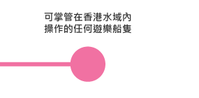 可掌管在香港水域內操作的任何遊樂船隻