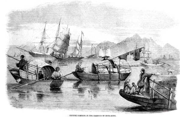 圖3：約1856年的香港港口