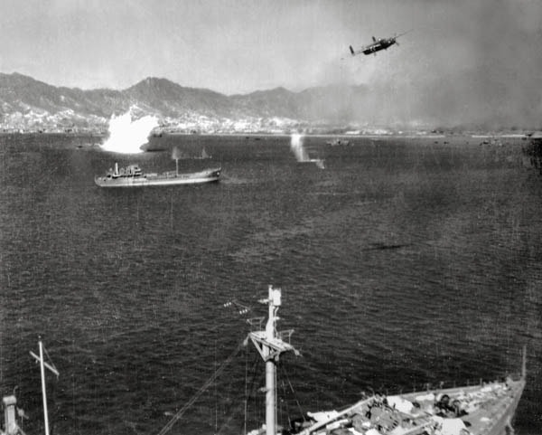 Plate 4: B-25 raiding Hong Kong, 1944.