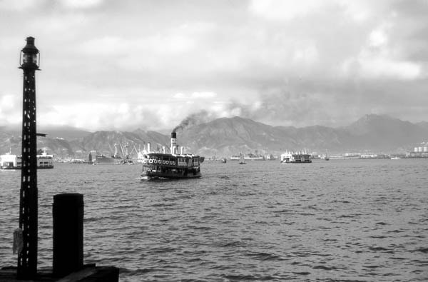 A Star Ferry crossing the harbour, 1953
